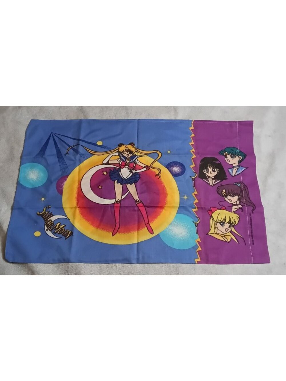 Vintage Sailor Moon Pillow Case 1995 Takeuchi/Kodansha Pillowcase Manga Purple